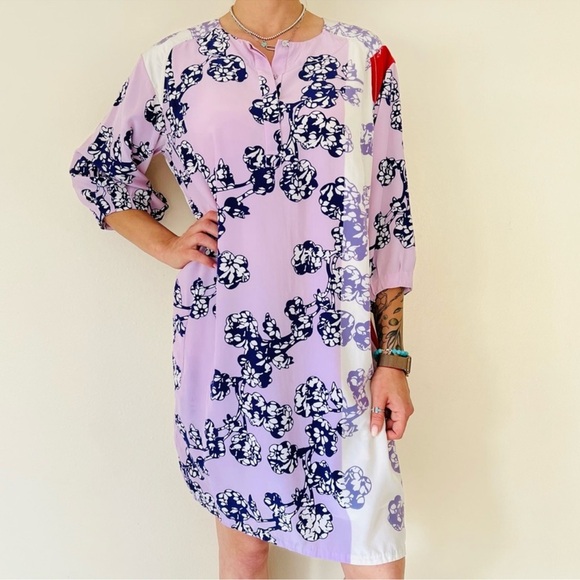 Diane Von Furstenberg Julieta Silk Dress Size 10 - Picture 2 of 16